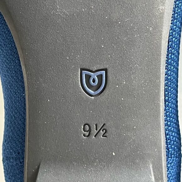 Rothy's The Knot Point II Ocean Blue Pointed Toe Knit Flats Knotted Bow Size 9.5 - Picture 15 of 16